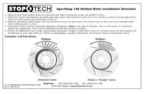slotted rotor direction|slotted rotor noise.